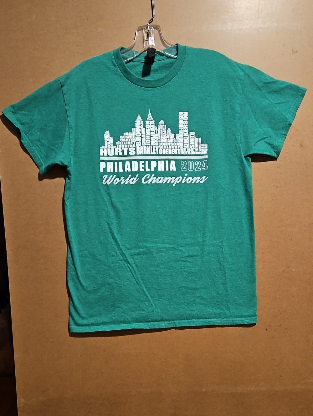Philadelphia EAGLES 2024 World Champions Short Sleeve Tee Med. GO BIRDS!